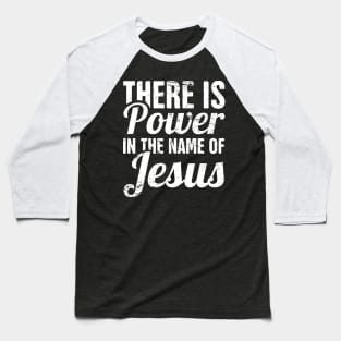 The Name Of Jesus | Christian God Graphic Baseball T-Shirt